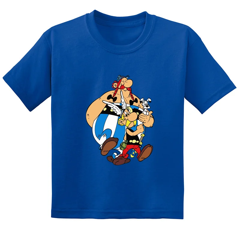 The Adventures of Asterix And Obelix Cartoon Print Funny Kids T shirt Summer Children Clothes Cotton Baby Boys Girls T-Shirts