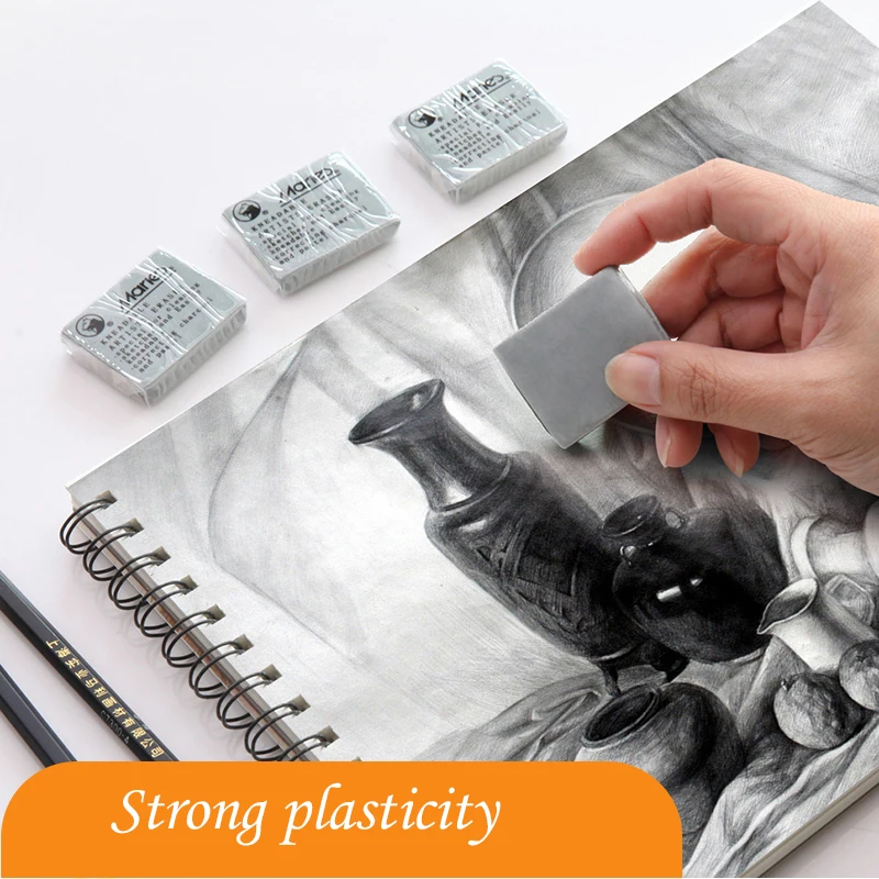 Soft Plasticity Rubber Eraser Set for Students - Drawing Sketch Highlight Plasticine Pencil Eraser - Art Stationery Supplies