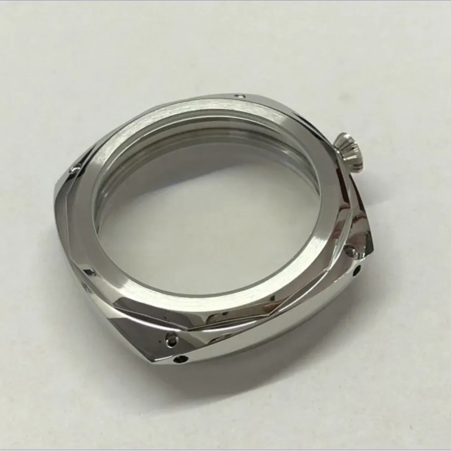 47mm Watch Case 316L Stainless Steel Fit  ETA 6497/6498 ST3600/3621 Movement Polished Repair Parts  Accessories