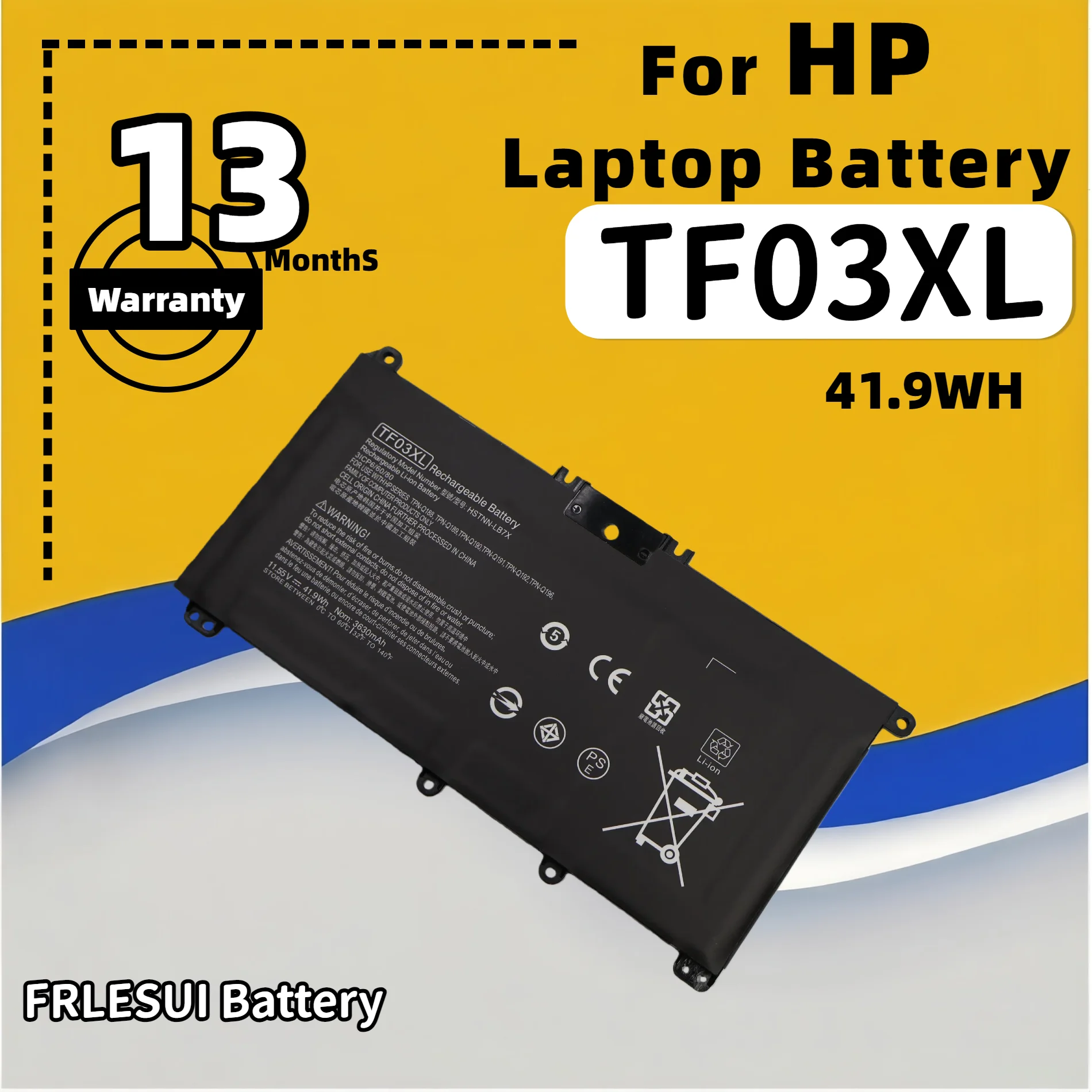 FRLESUI Battery TF03XL TFO3XL For HP Pavilion 14-BF 15-CC 15-CD 17-AR 17-AR007CA 17-AR050WM HSTNN-UB7J 920046-541 Laptop Battery