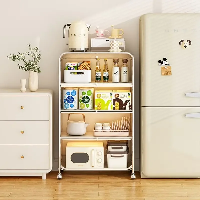 Kitchen Storage Rack Floor-Standing Multi-Layer Cabinet Multi-Function Bowl Sideboard Kitchen Cabinet