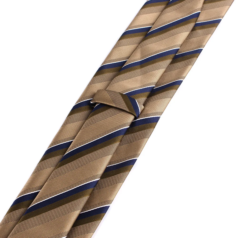 New Striped Ties  For Men Women Brown Neck Tie For Groom Classic Men\'s Tie Wedding Necktie For Groom Christmas Present Gravatas