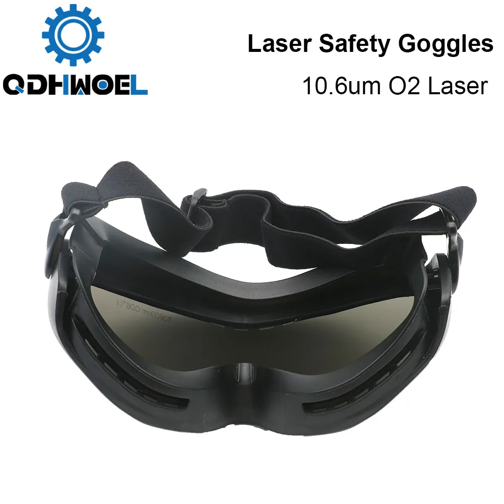 QDHWOEL-Lunettes de sécurité laser à fibre de CO2 Hong6 + 10,6 um, style F 10600nm, lunettes de protection, bouclier, lunettes de protection pour machine à CO2