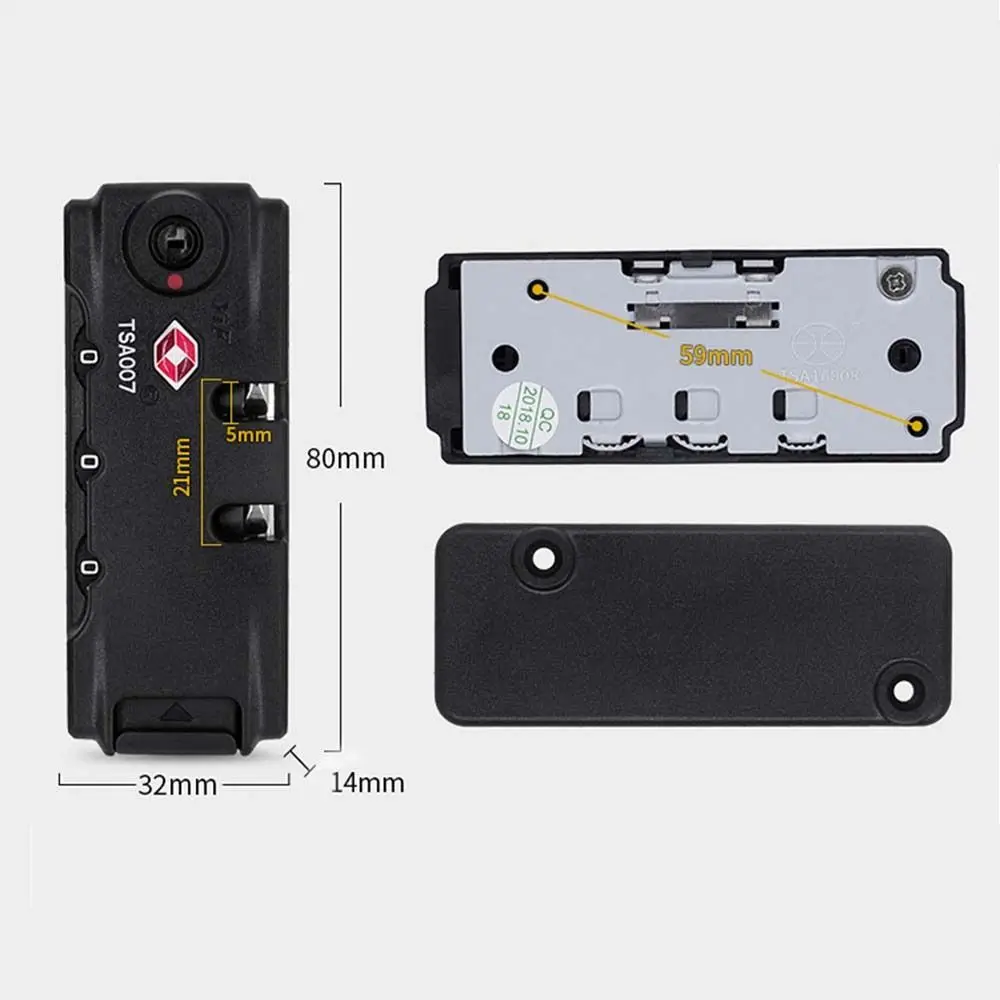 TSA 3 Digit Password Lock  Security Lock Suitcase Luggage Coded Lock Cupboard Cabinet Locker Padlock Travel Bag Lock