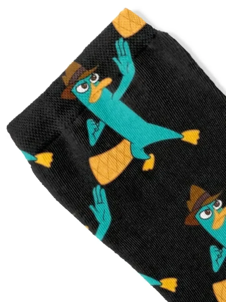 Perry The Platypus Sticker Socks Thermal man winter floral Hiking boots Socks For Man Women's