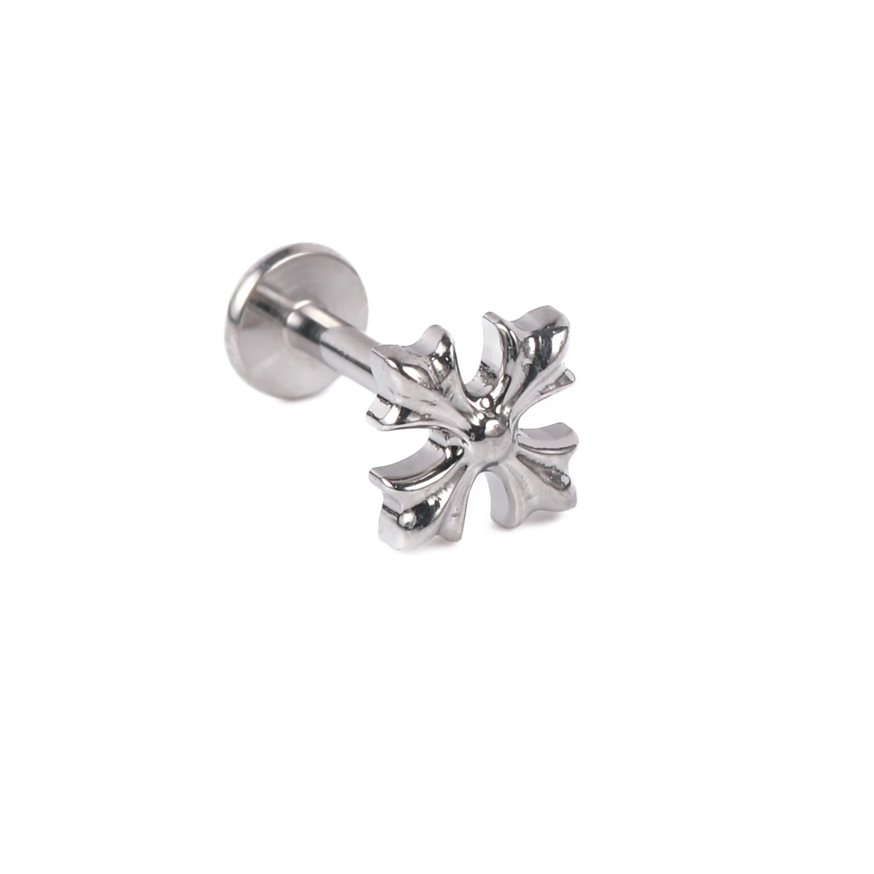 1 Piece of Titanium G23 Crowe Heart Small and Exquisite Versatile Cold Style Lip Nail Lip Ring Ear Bone Nail Body Piercing Jewelry