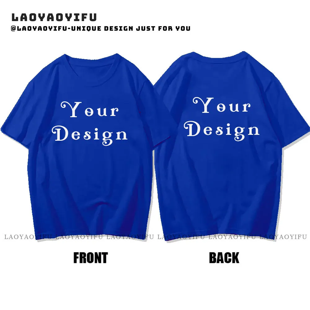 2024 własne Logo spersonalizowany t-shirt letni bawełniany komfortowy Student dorywczo drukowany tekst DIY topy t-shirt