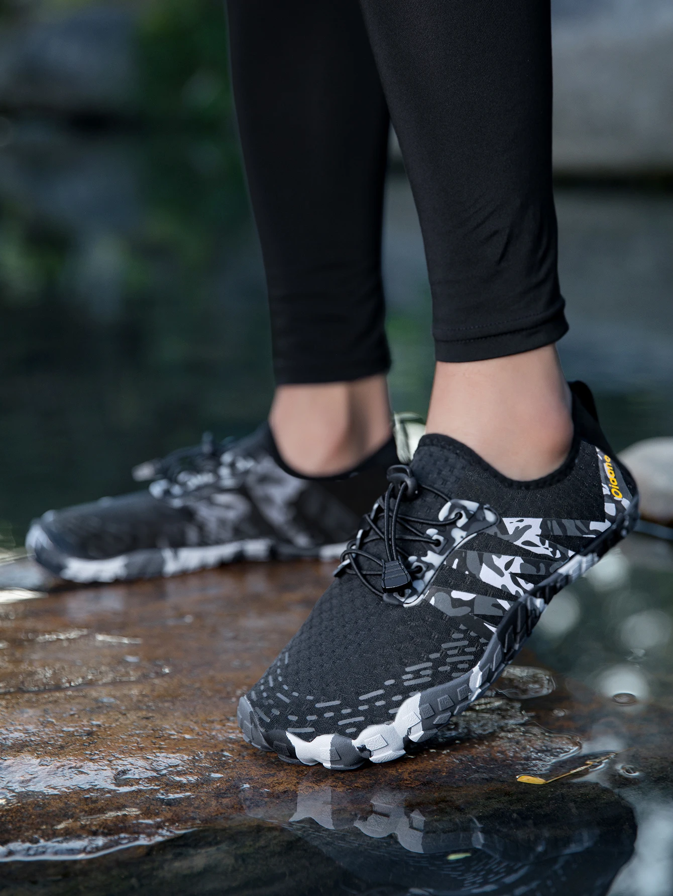

Oiaano Unisex Man Woman Shoes Anti-Non Slip Durable Black Water Barefoot Soft Sole Light Breathable Sport Outdoor Walk Running