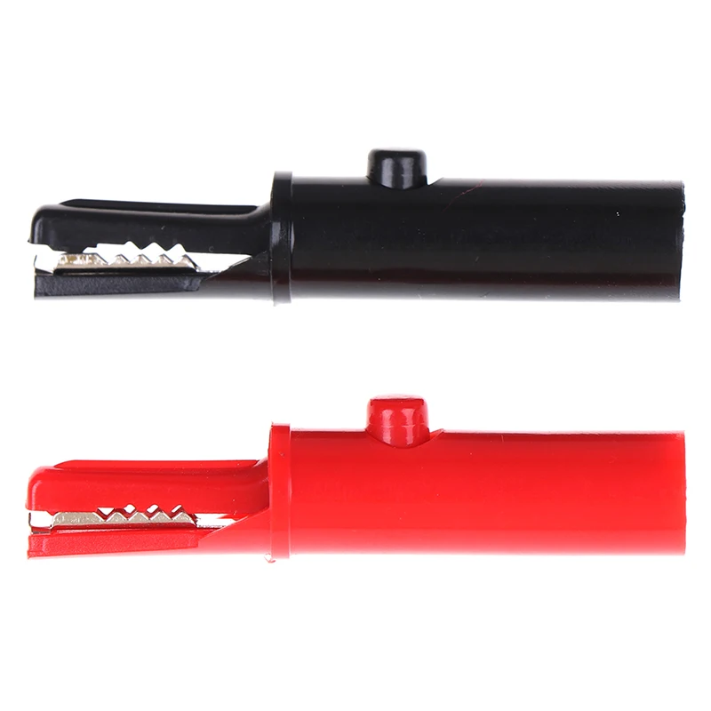 2Pcs push button type full protective alligator clip for professional multimeter