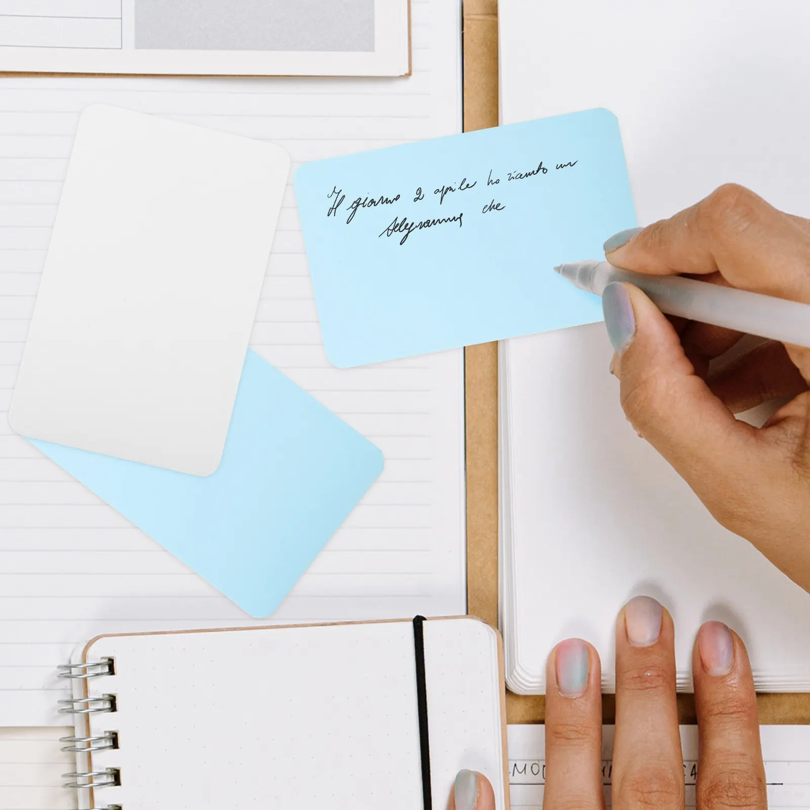 Blank Kraft Paper Cards 200 Sheets Portable DIY Flashcards for Study Notes Messages Crafts and Writing