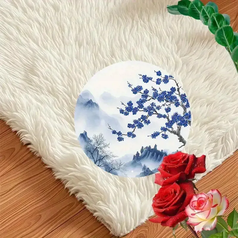 1 قطعة 2D علامة الزخرفية 2D شقة ، غرفة الديكور 1 8x8 بوصة (20x20 سنتيمتر) الألومنيوم معدن تسجيل جولة الألومنيوم مطعم مناسب ، Gar #5