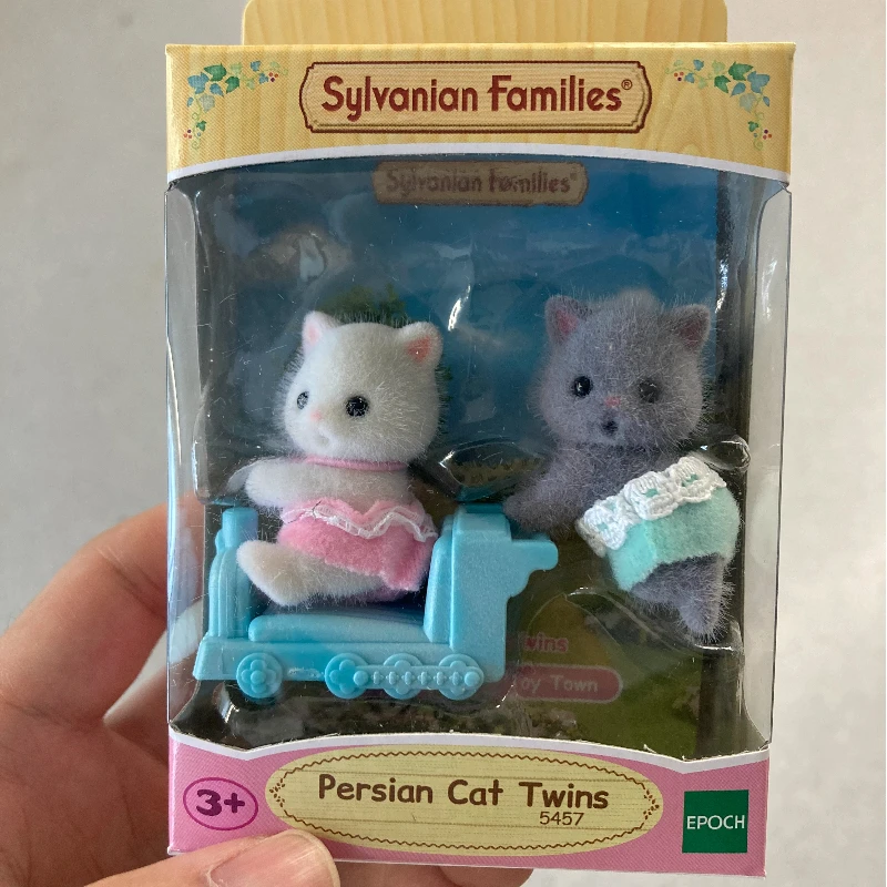 실바니안 가족 아기 침대 자동차 쌍둥이 북극곰 토끼 귀여운 시뮬레이션 장난감 피부 친화적 인 표면 무리 놀이 집 선물