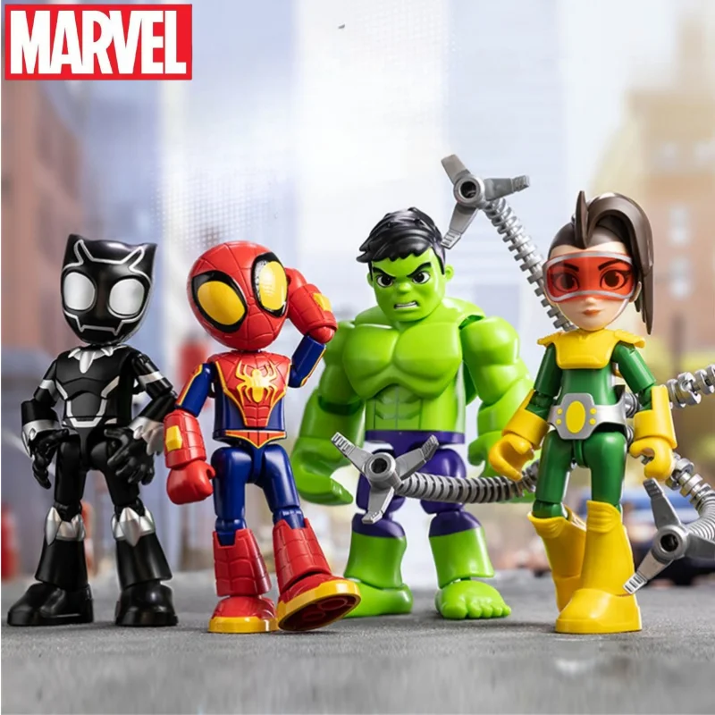 New Marvel The Avengers Spiderman Black Panther Cartoon Jointed Action Figure Hand Toy Creative Model Personalized Ornament Gift