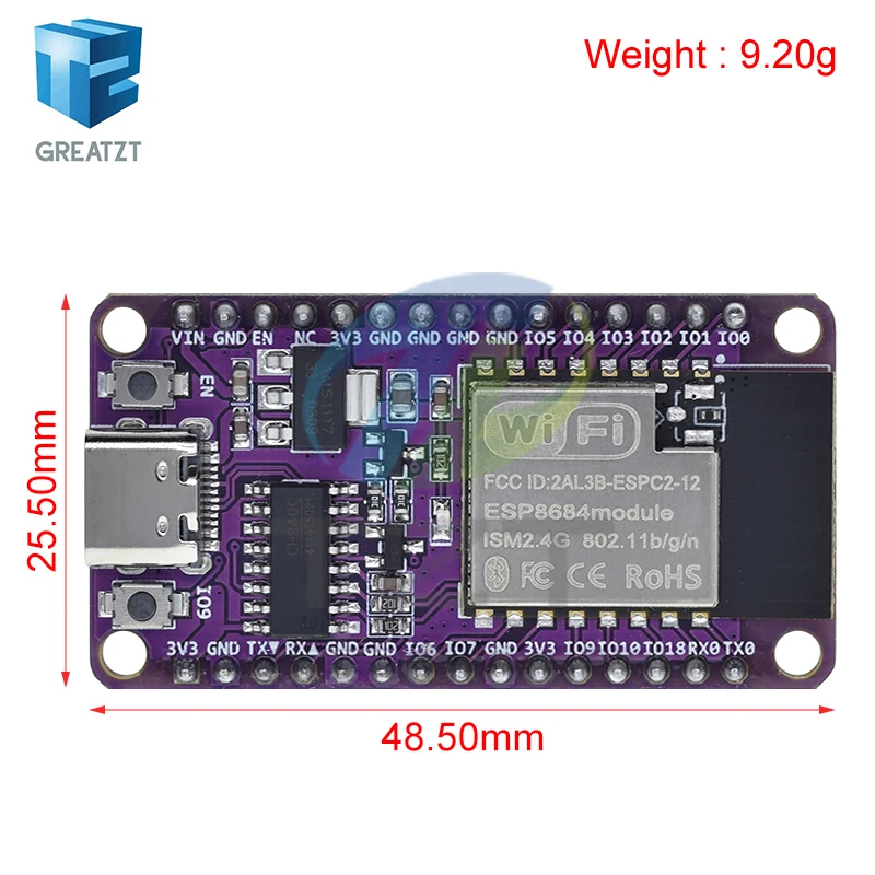 ESP8684 Development Board TYPE-C USB ESP32-C2 ESPC2-12 DevKit Serial CH340 WiFi+Bluetooth Dual Core Module For Arduino