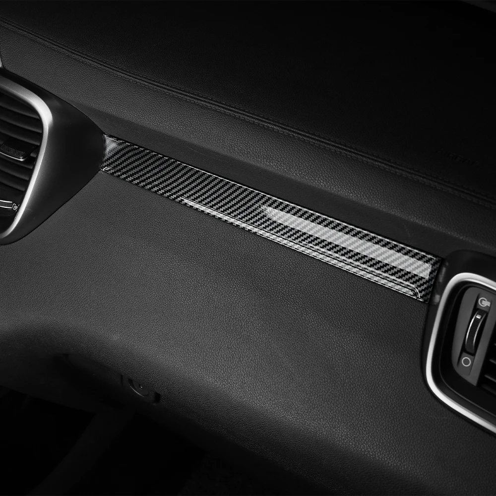 Für Kia Sorento 2014-2020 Carbon-Faser Mittelkonsole Lüftungsabdeckung Instrumententafel-Verkleidung Auto-Innendekor Zubehör LHD – Detail 25
