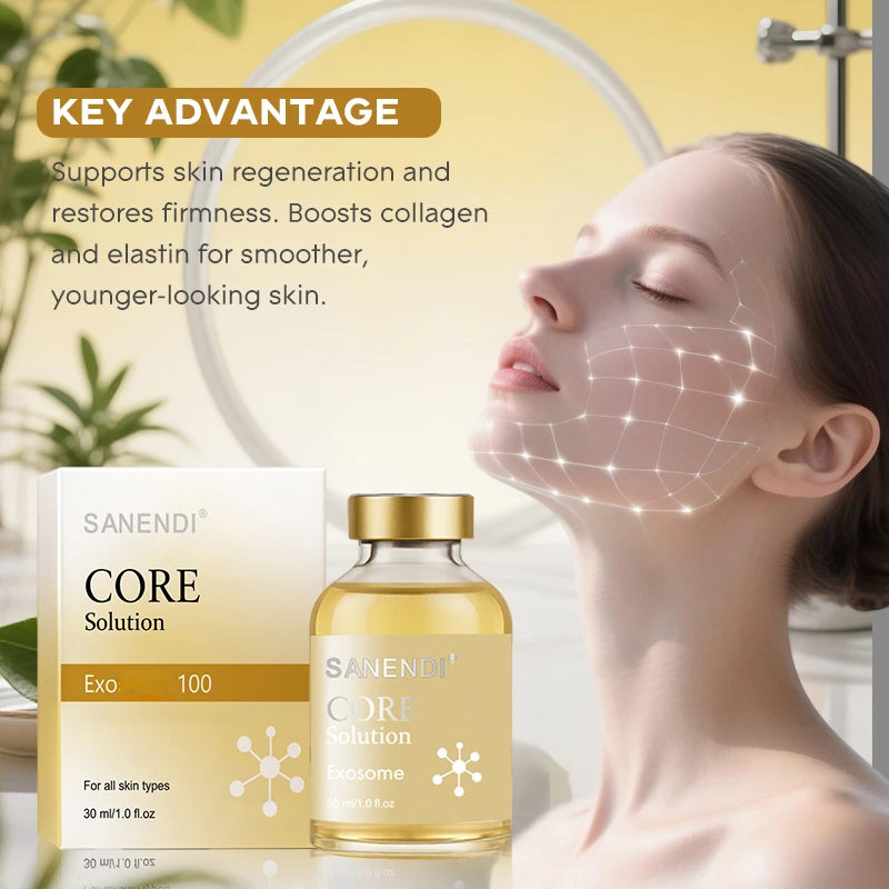 Sanendi كوريا للعناية بالبشرة 30 مل مصل حمض الهيالورونيك للوجه مع محلول Exo للترطيب اليومي والمغذي C