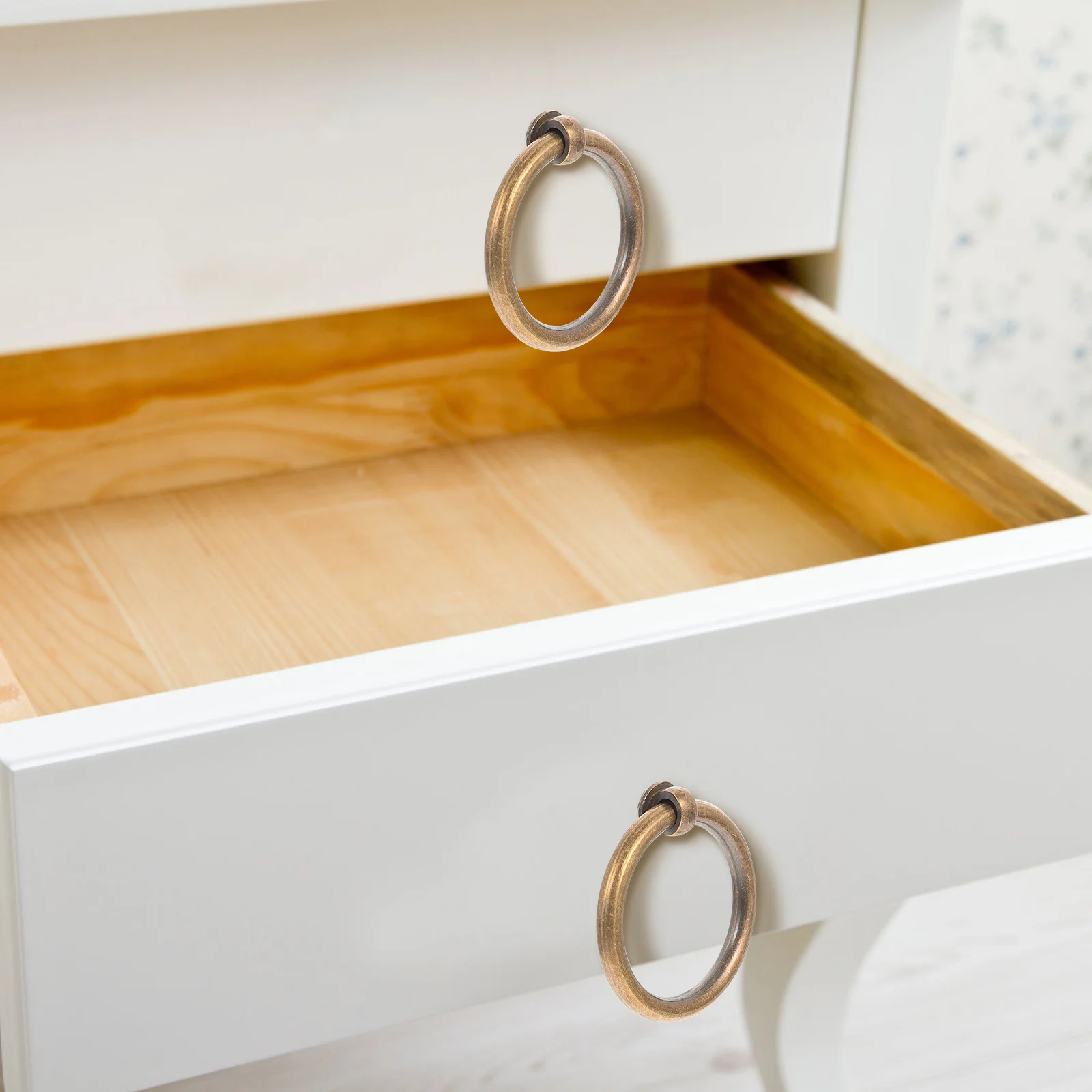 

Brass Cabinet Ring Handle For Drawer Wardrobe Dresser Kitchen Bathroom Furniture Hardware Pulls Brass Drawer