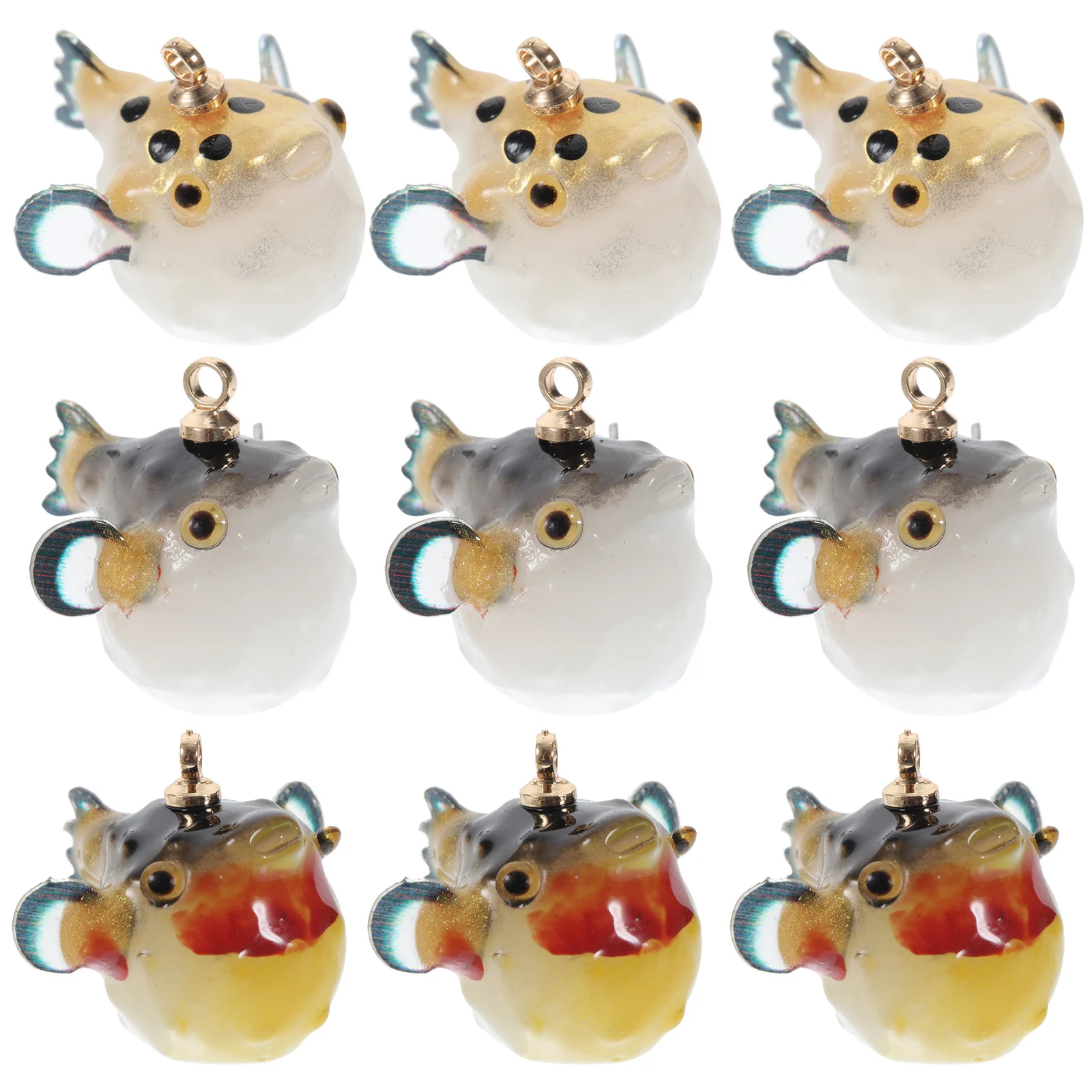 12Pcs Charms Small Resin Simulation DIY Fish Pendant Jewelry Making Crafts Supplies for Bracelet Necklace Dangle
