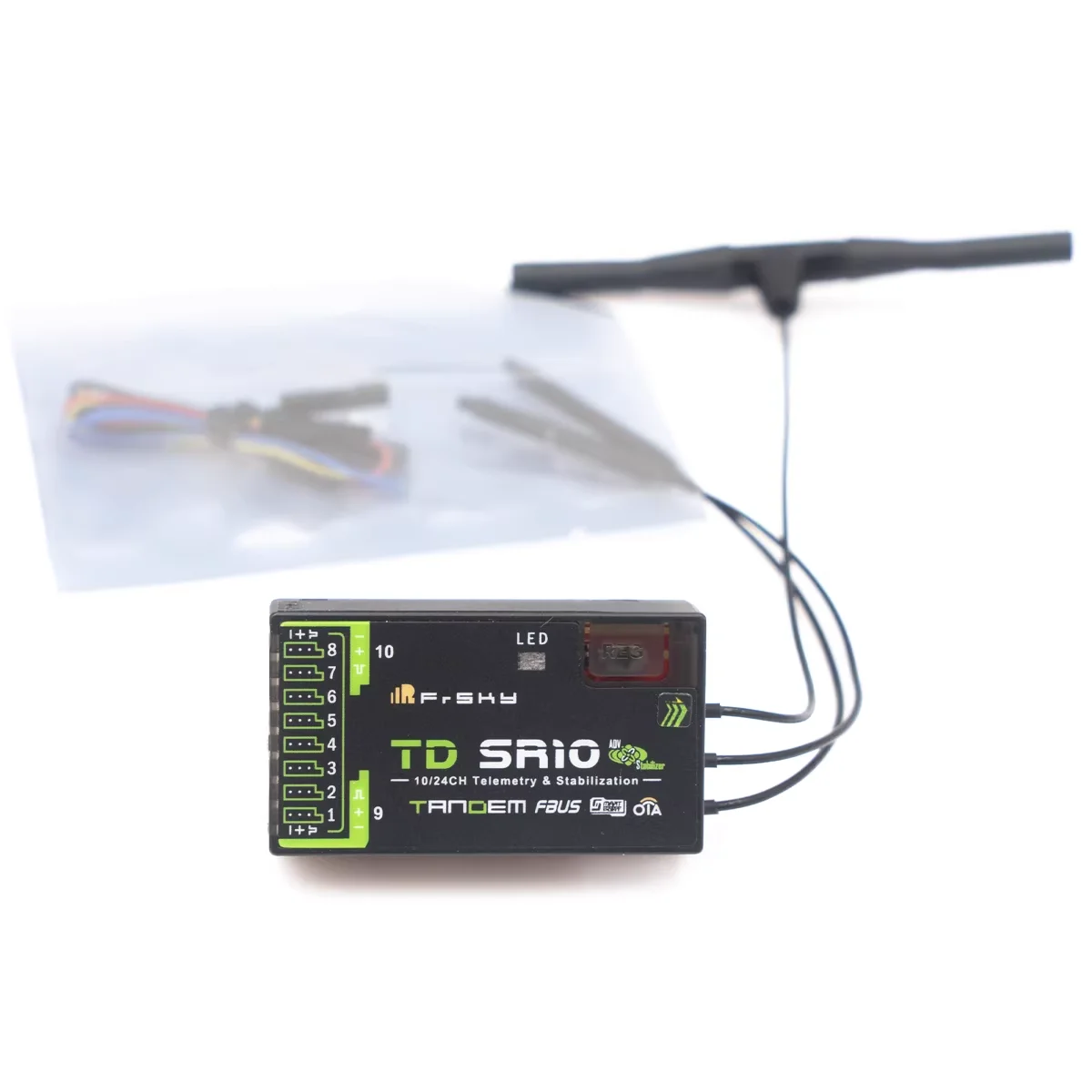 FrSky TD-R10 Tandem Receiver 2.4G 900MHz 10CH PWM SBUS FBUS S.Port Triple Antenna Long Range RC Drone