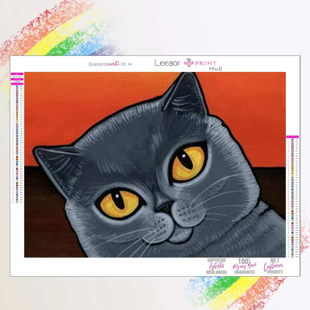 Cartoon Diamond Painting 5D DIY Animal Pet Cat Embroidery Cross Stitch Kit Mosaic Art Picture Gift Home Decorations Nieuw 2023