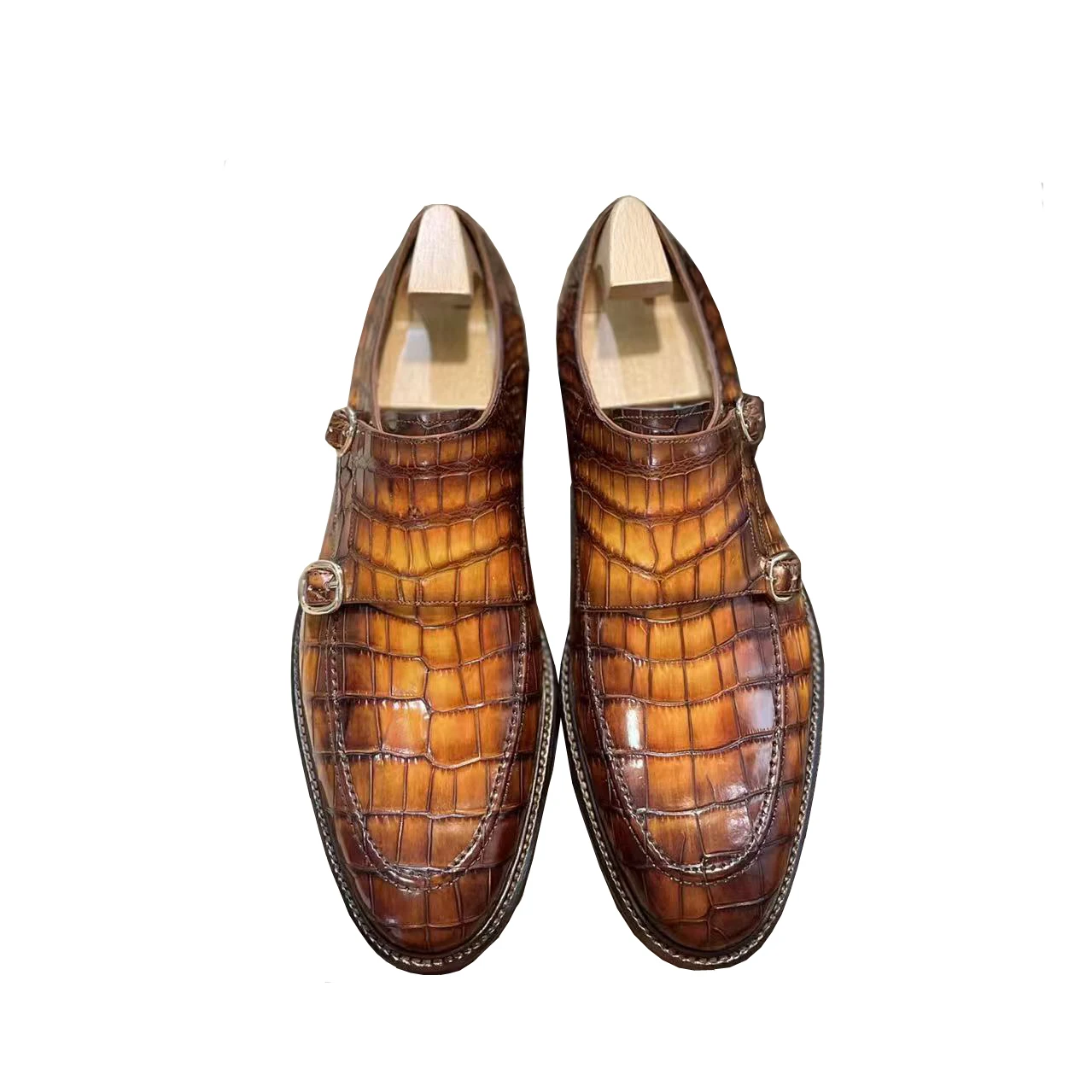 

Мужские туфли Yinshang 2026, новые, на резиновой подошве, под кожу крокодила, желто-коричневые, для свадьбы, жениха, деловых встреч