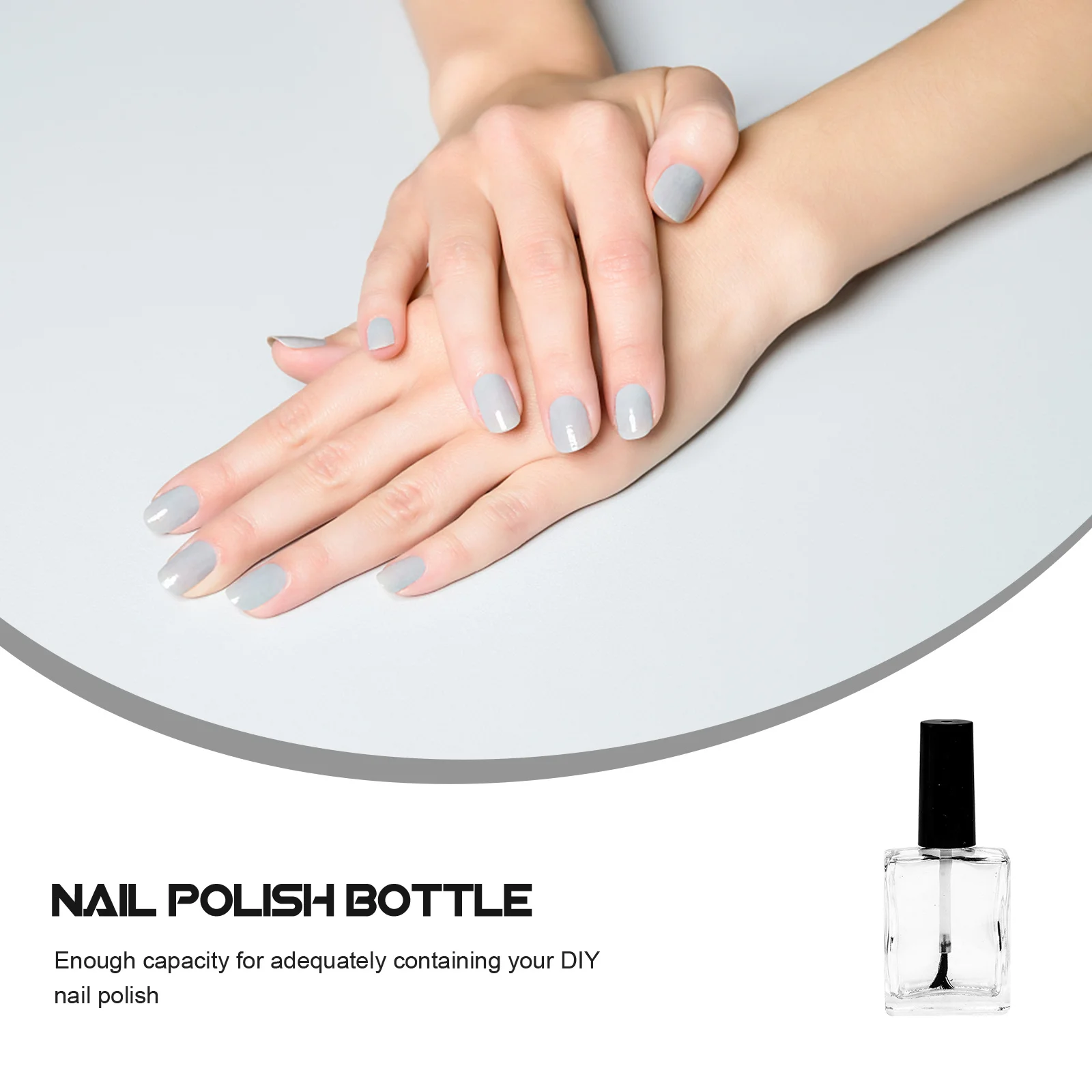 

5Pcs 15Ml Clear Empty Nail Polish Bottle High Quality Glass Container with Built in Brush for Easy Application