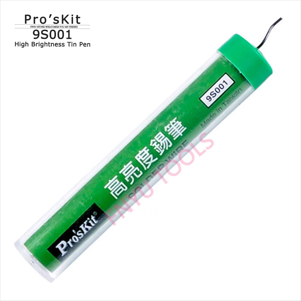 Pro'sKit 9S001 1.0มม.ตะกั่วบัดกรีลวดความสว่างสูงดีบุกปากกาบัดกรีสำหรับ SMD เมนบอร์ดบัดกรี