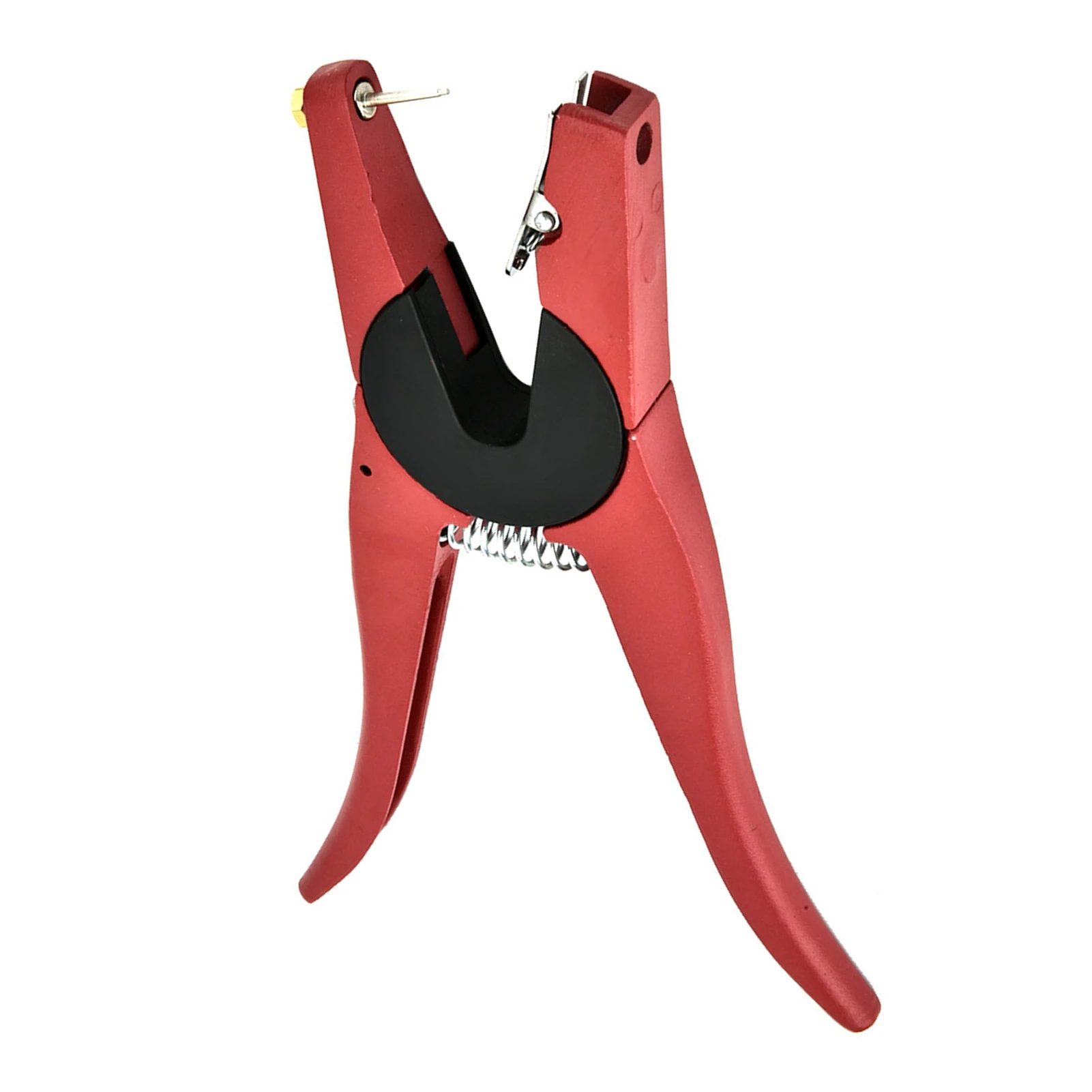 Pig Cattle Ear Tag Plier Livestock Tool for Cow Sheep Goat Farm Animals Red Size 24.5*6*2.2cm Material Alloy 1 Piece with