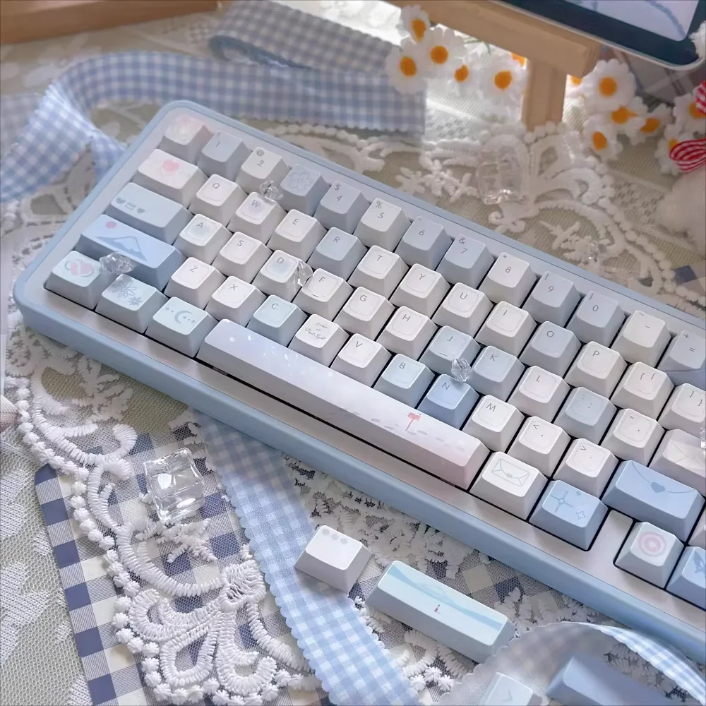 Spring Wilderness Girls Cute Keycaps pour claviers mécaniques, aucun clavier, sublimation thermique, PBT 95, prédire