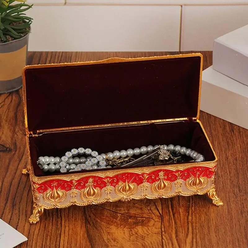 Elegant European Stylish Enamel Jewelry Box With Soft Lining For Necklaces Rings Earrings Storage And Display 87HA