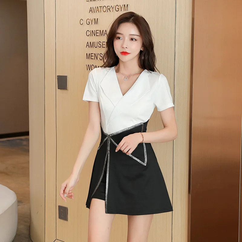 Woman Work Clothes Shirt Short Skirt Suit Hotel Waiter Beauty Salon Spa Massage Nail Cafe Foot Bath Technician Overalls Uniform