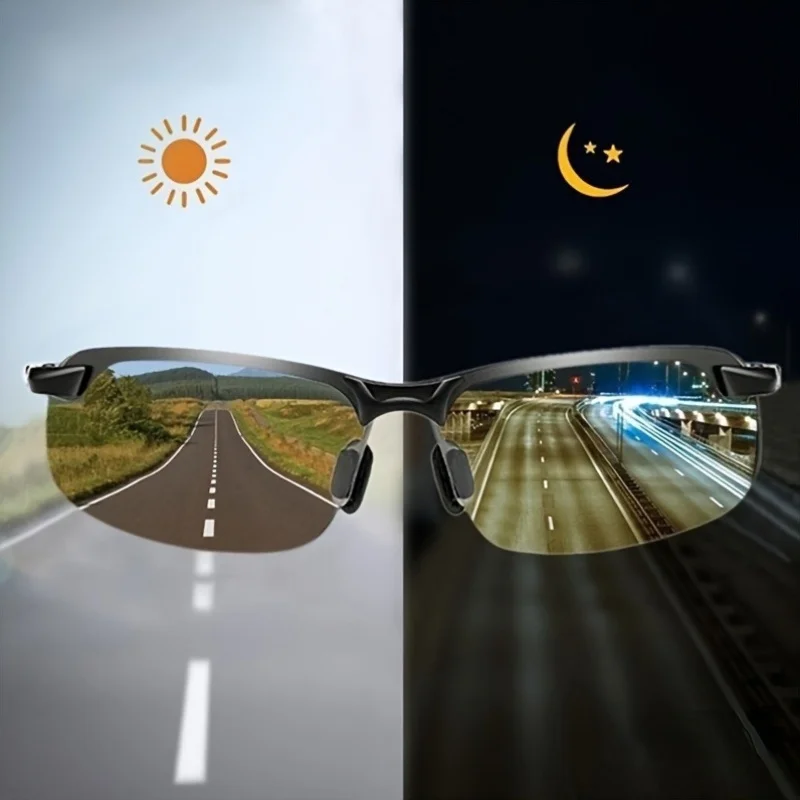 Polarized fashion glasses with daytime and nighttime visual functions, scratch resistant, UV protection