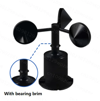 High Quality RS485 Wind Speed Sensor 4-20mA 0-5V Speed Measuring Instrument 3 Cup Plastic Anemometer Weather Station