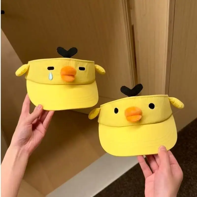 cute-cartoon-sun-hat-breathable-sports-travel-outing-uv-protection-empty-top-hat-versatile-outdoor-activity-sunshade-cap