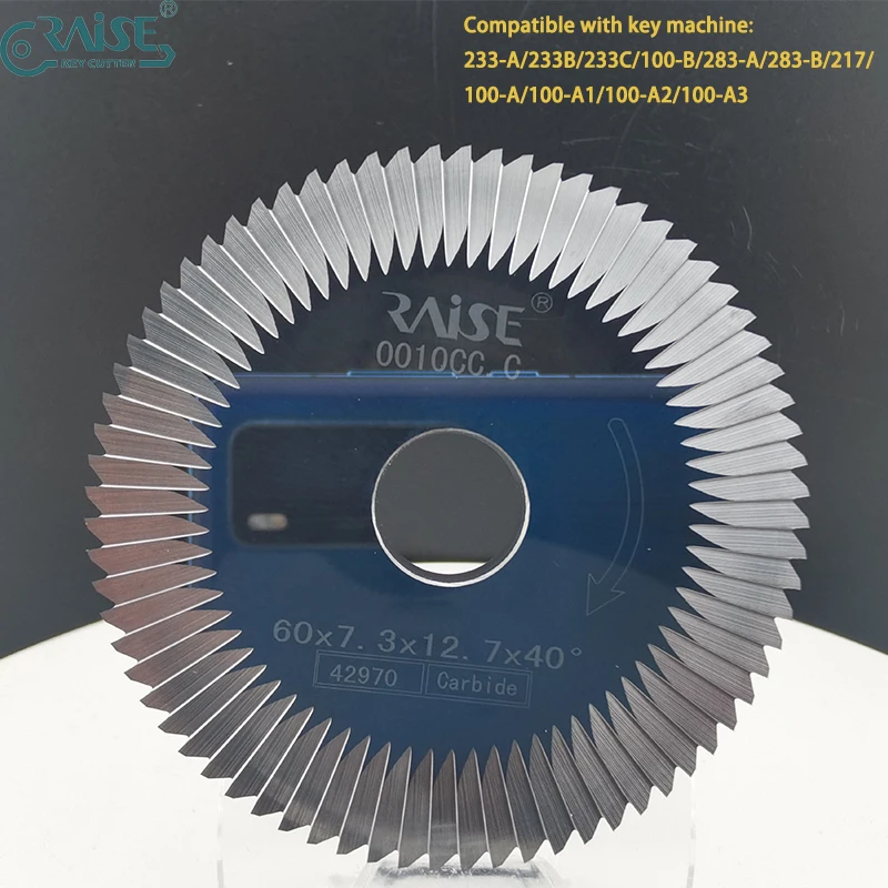 

RAISE Carbide Cutter 0010 60x7.3x12.7 for WENXING 100A 100B Key Cutting Machine Locksmith Tools