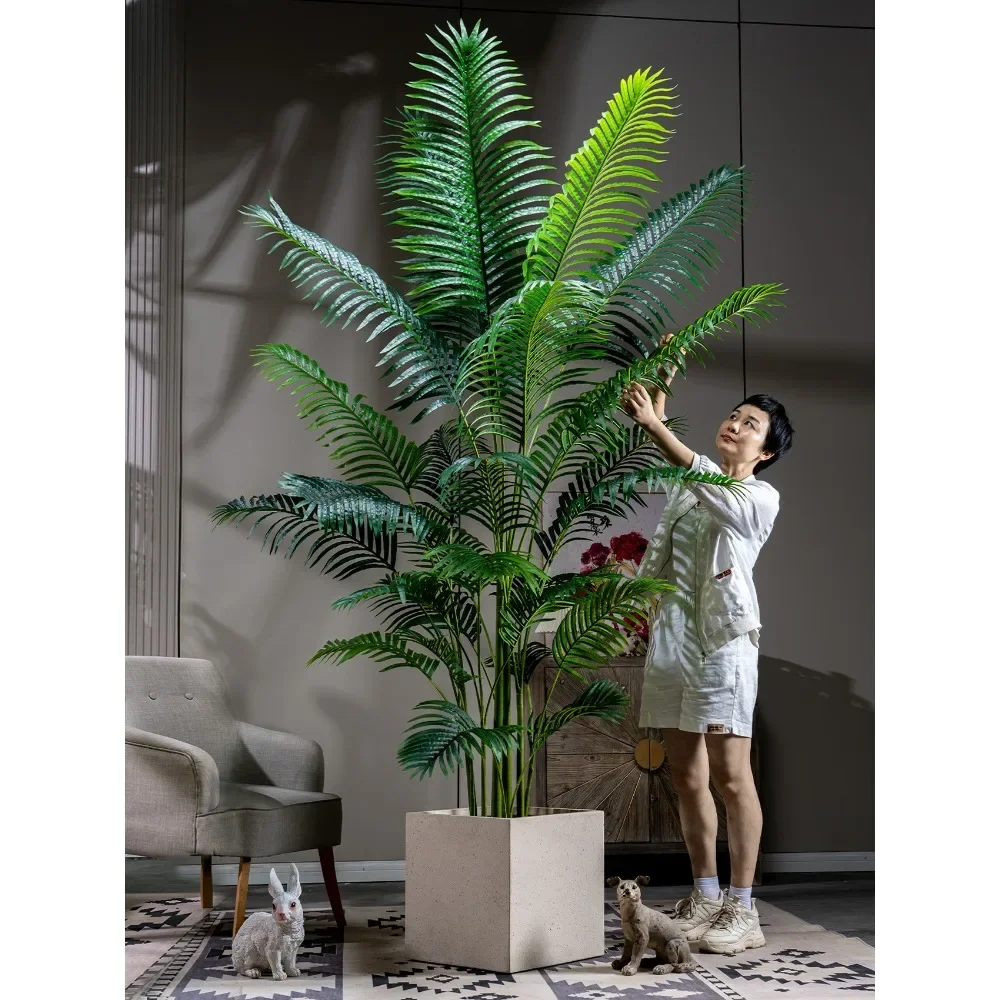 Giant loose-tailed sunflower fake tree simulation tree, living room floor-to-ceiling flower ornament, indoor advanced bionic gre