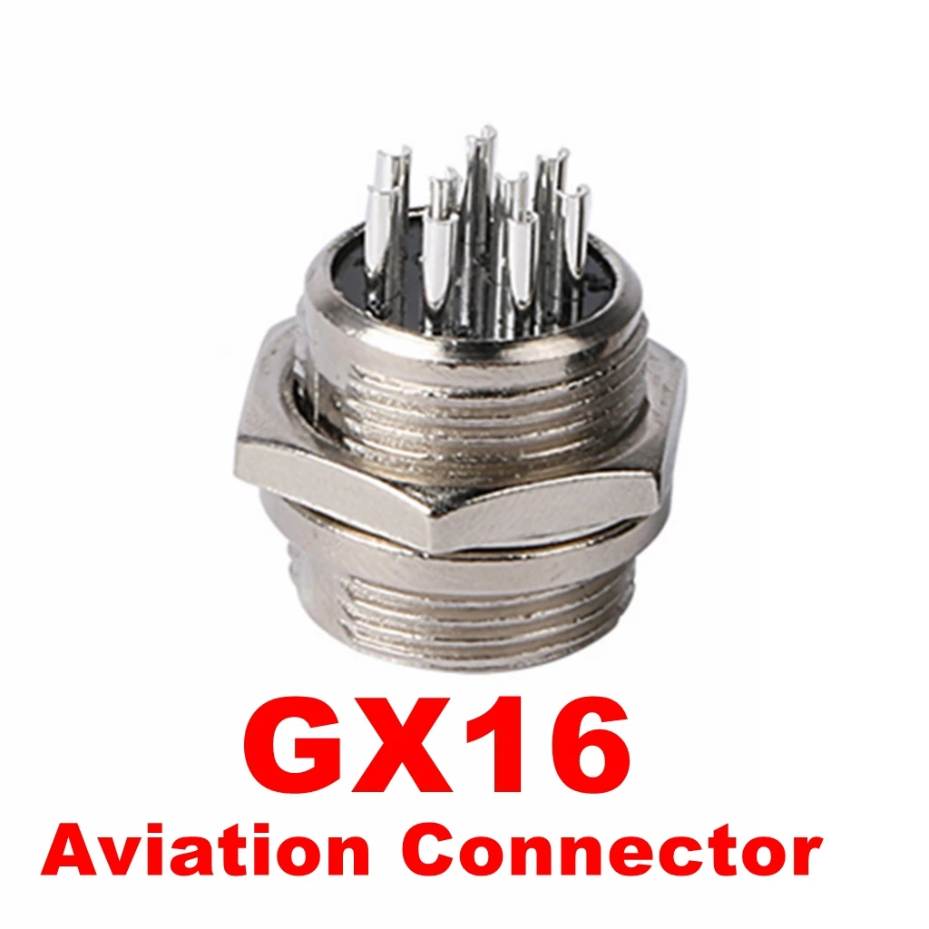 1 pcs GX16 2P 3P 4P 5P 6P 7P 8 9 10 Pin Male  Circular Aviation Connector GX 16 Socket & Plug Aviation Wire Panel Connectors