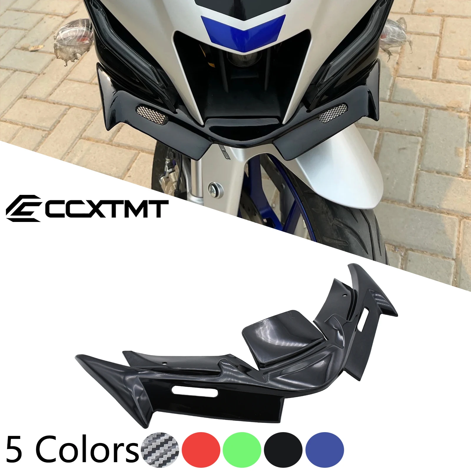 Motorcycle Front Fairing Winglets Wing Cover Trim For Yamaha R15M R125 R15 V4 2021-2025 General Modified Parts