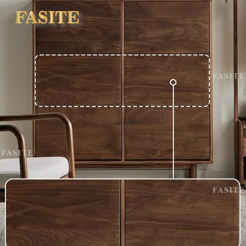 For North American Black Walnut Shoe Cabinet Household Tipping Bucket Retro Small Apartment Entrance Storage