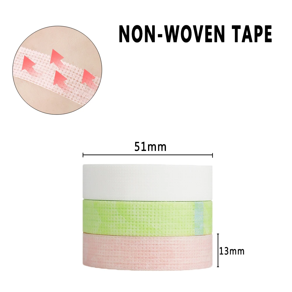 5pcs Colorful Non-Woven Fabrics Tape For Grafting Eyelashes Under Eye Pad PE Matirial Medical Makeup Tools