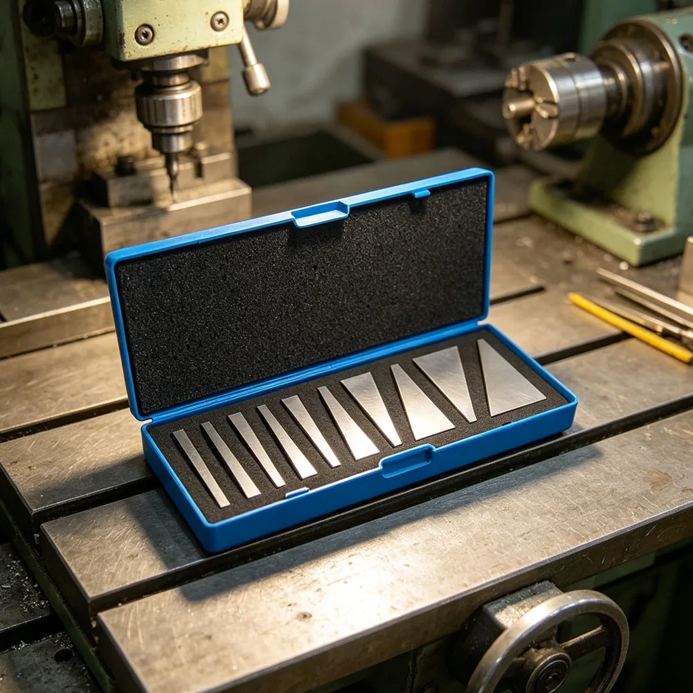 10PCS Angle Block Kit Steel 1 2 3 4 5 10 15 20 25 30 Degree Hardened Gauge Blocks for Machining and Inspection Use