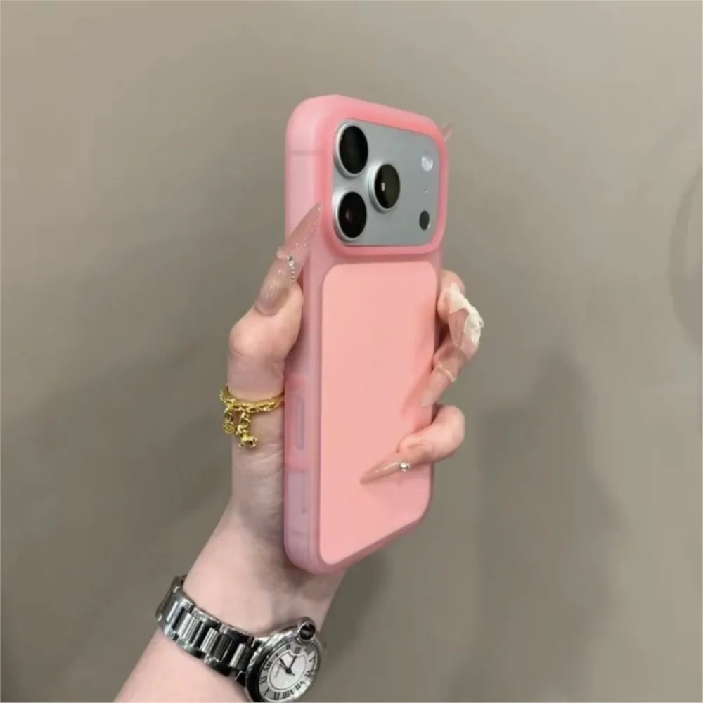 Luxury Cream Jello Sanding Bumper Case For iPhone 17 16 15 Pro Max Shockproof Hard Macaron Colors Matte Simple Official Cover - view 4