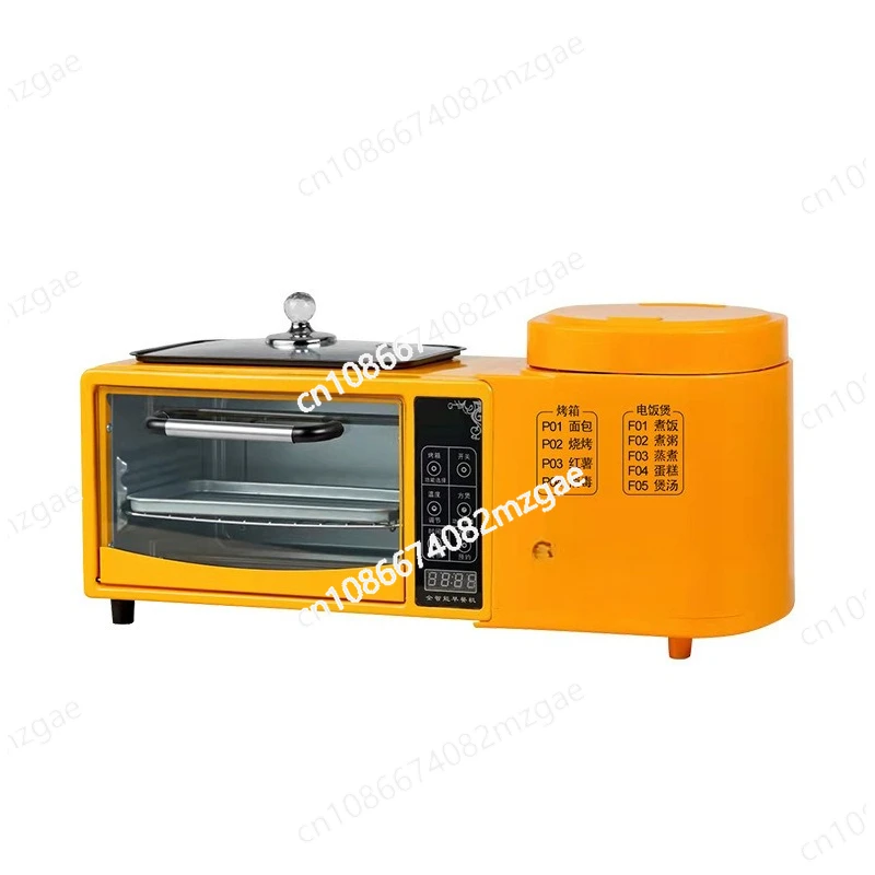 Multifunctional Breakfast Machine 4-in-1 Fried Hot Pot Electric Oven Household Rice Cooker Toaster Sandwich  Machine