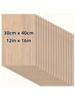 Premium Basswood Plywood (12x16 in) 2 mm thick suitable for laser cutting, wood burning and architectural models, smooth surface