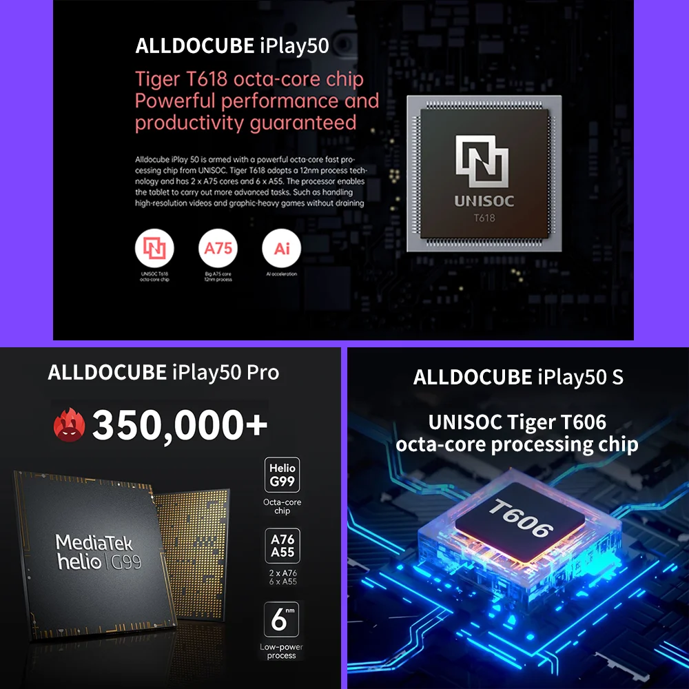 Alldocube iPlay 50 / iplay50 pro / iplay 50s Android 12 Octa Core 4GB / 6GB /8GB RAM 64GB/128GB ROM LTE Phone call Google 2K IPS