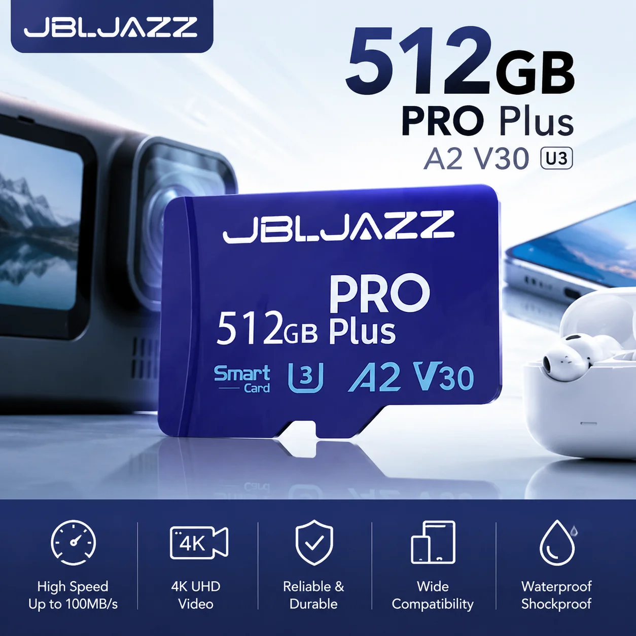 High Speed SD Card 128GB 256G 512GB Micro TF SD Card U3 V30 A2 for DSLR Mirrorless Camera 4K Photography Best Seller Memory Card