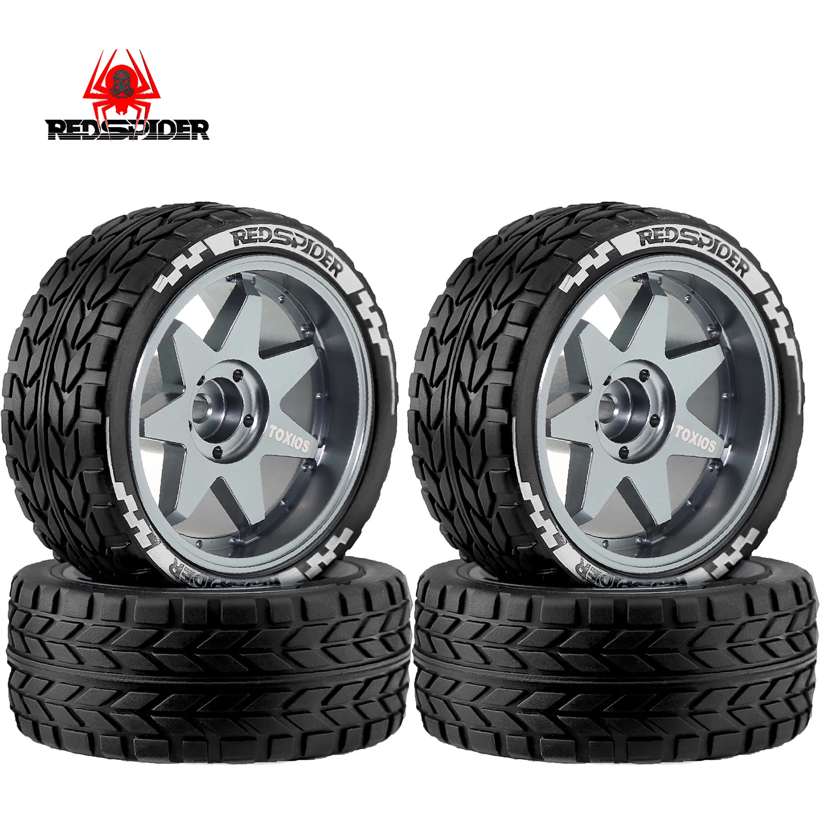 

Комплект шин 1/10 RC Racing Mate Wheels — шестигранные металлические диски 12 мм для Tamiya TT01/TT02/XV01/XV02 HSP HPI Kyosho — обновление внедорожного автомобиля