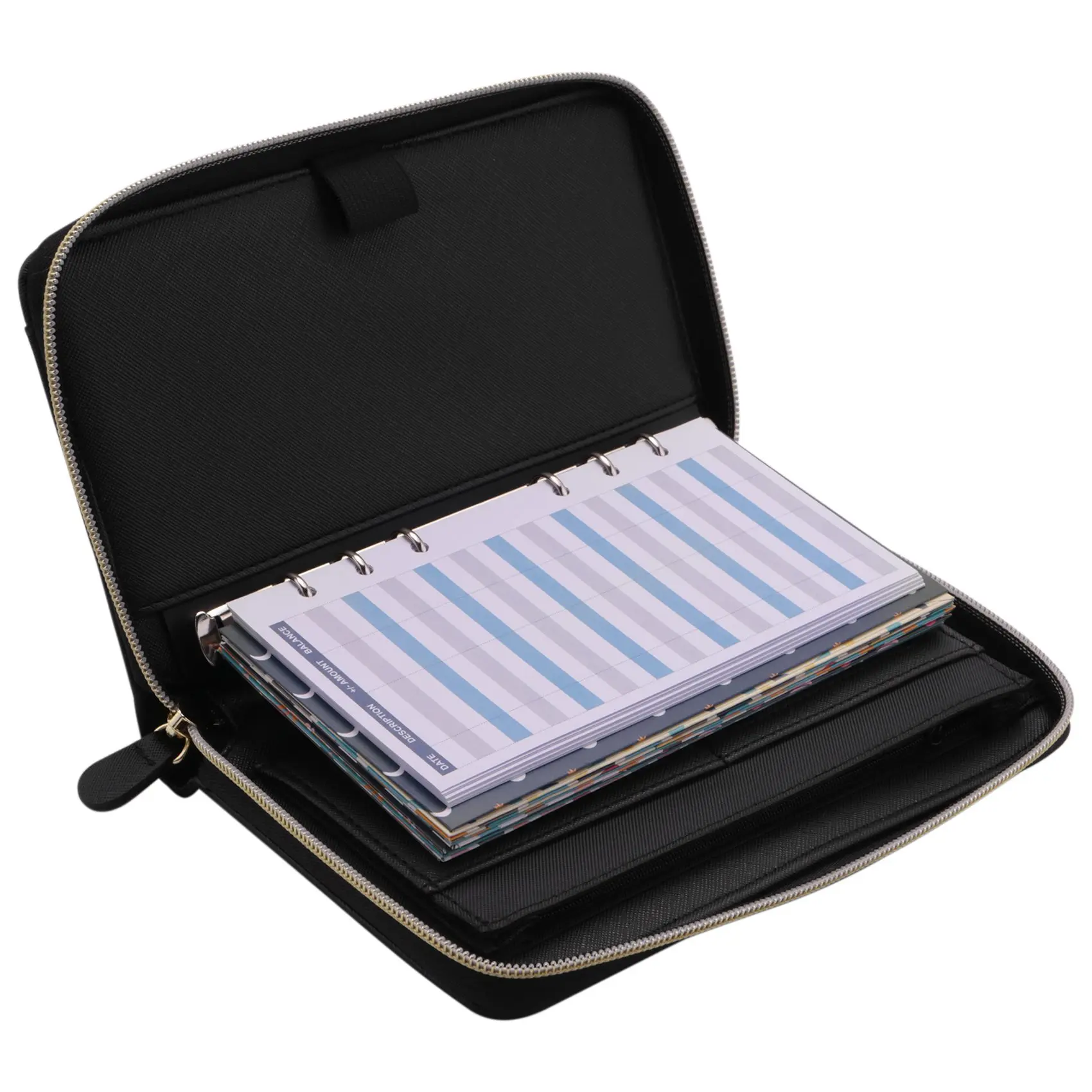 Exquisite-All-In-One Cash Envelopes Wallet System With 12 Budget Envelopes And 12 Budget Sheets For Financial Planner