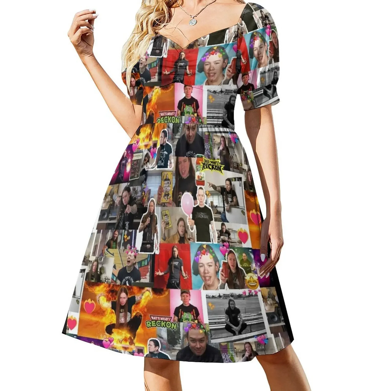

Nat mega collage! Short-Sleeved Dress Party dresses clothes beach dresses Dress