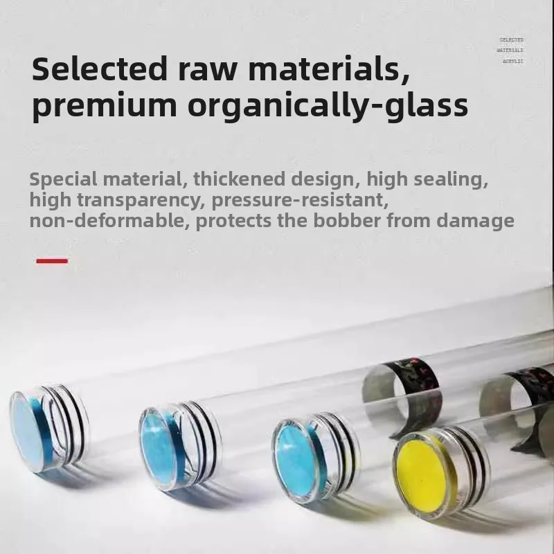 Thiened Transparent Fiing Rod Buet Fi Float Storage Tube Fiing Gear Fiing Pole Float Box Durable Outdoor Cam ...